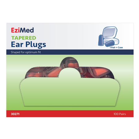 Ezimed Ear Plugs Tap 1 Pair 100 Case