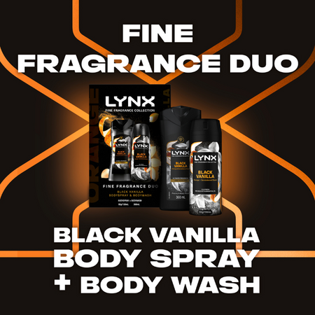 Lynx Fine Fragrance Collection Black Vanilla 3 Piece Set