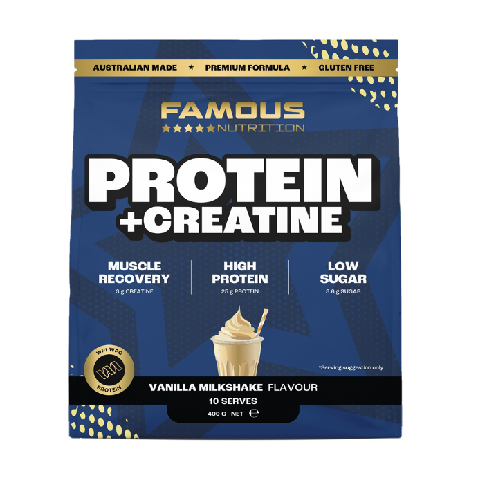 Famous Nutrition Protein + Creatine Vanilla Milkshake 400g