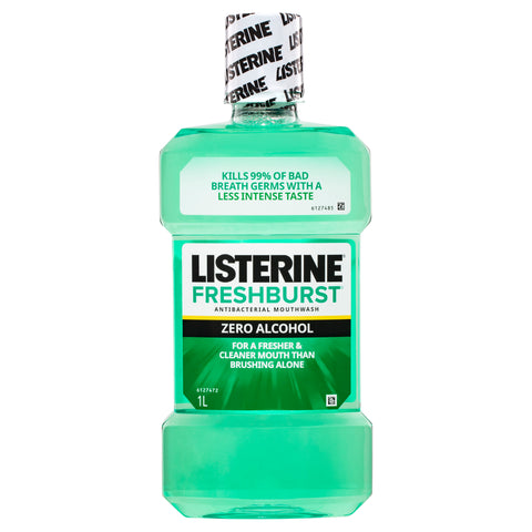 Listerine Freshburst Zero Alcohol Antibacterial Mouthwash 1l