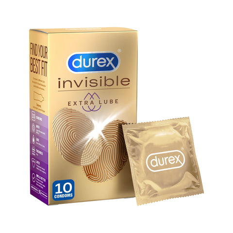 Durex Invisible Condoms Extra Lube 10PK