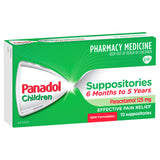 Panadol Children 6 Months-5 Years Fever & Pain Relief Suppositories 125mg 10PK