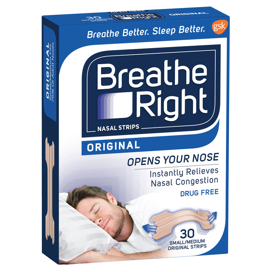 Breathe Right Strips Tan Regular (Small/Med) 30 Pack