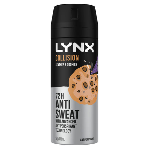 Lynx Deodorant Antiperspirant Collision Leather + Cookies 165ml