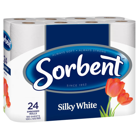 Sorbent Toilet Tissue Silky White 24 pack