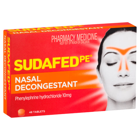 Sudafed PE Nasal Decongestant 48 Tabs