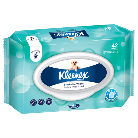 Kleenex Flushable Fresh Wipes Scented 42 Pack