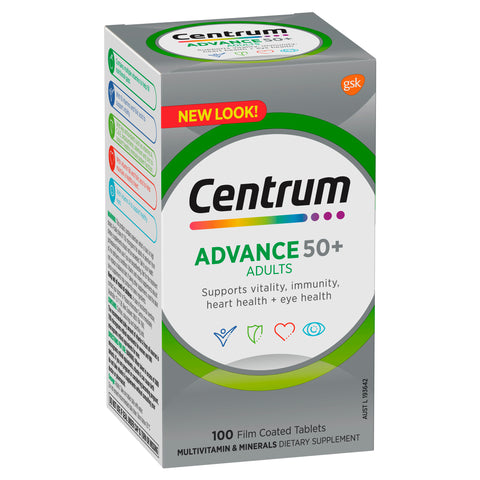 Centrum Advance 50+ For Adults Tablets 100 Pack