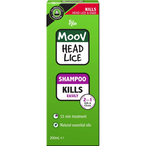 Ego Moov Head Lice Shampoo 200ml - Lice/Nits