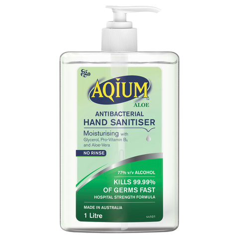 Ego Aqium Antibacterial Hand Sanitiser with Aloe 1L