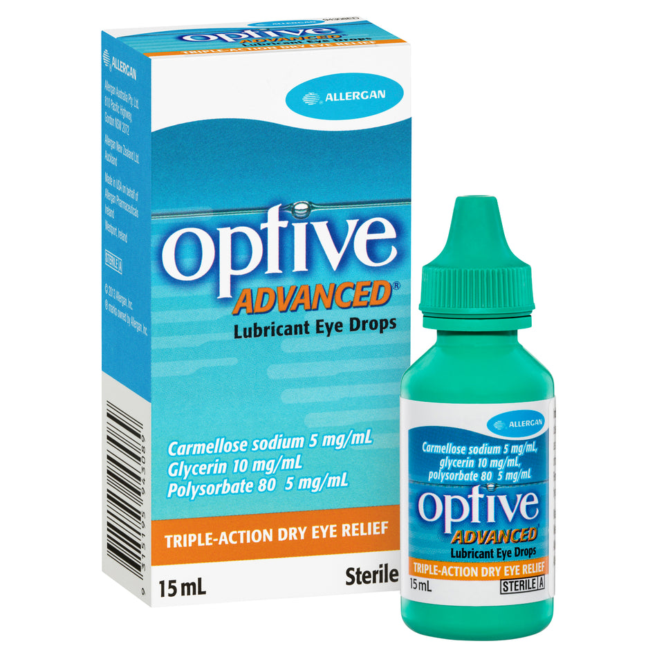 Optive Advanced Lubricant Eye Drops 15ml