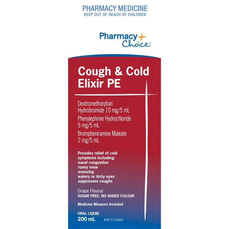 Pharmacy Choice Cough & Cold Elixir PE 200ml