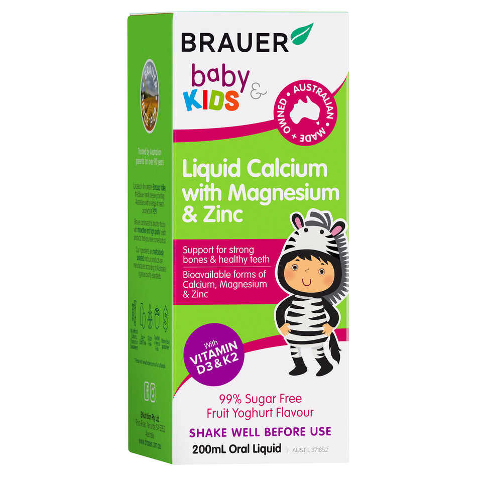 Brauer Baby & Kids Liquid Calcium With Magnesium & Zinc 200ml