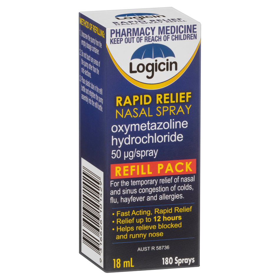 Logicin Rapid Relief Nasal Spray Refill 18ml