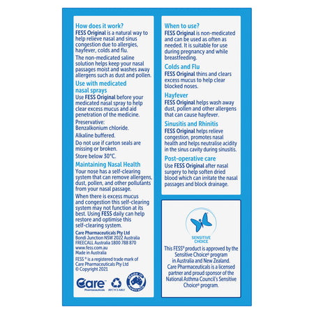 Fess Nasal Spray Twin Pack 150ml 2 x 75mL