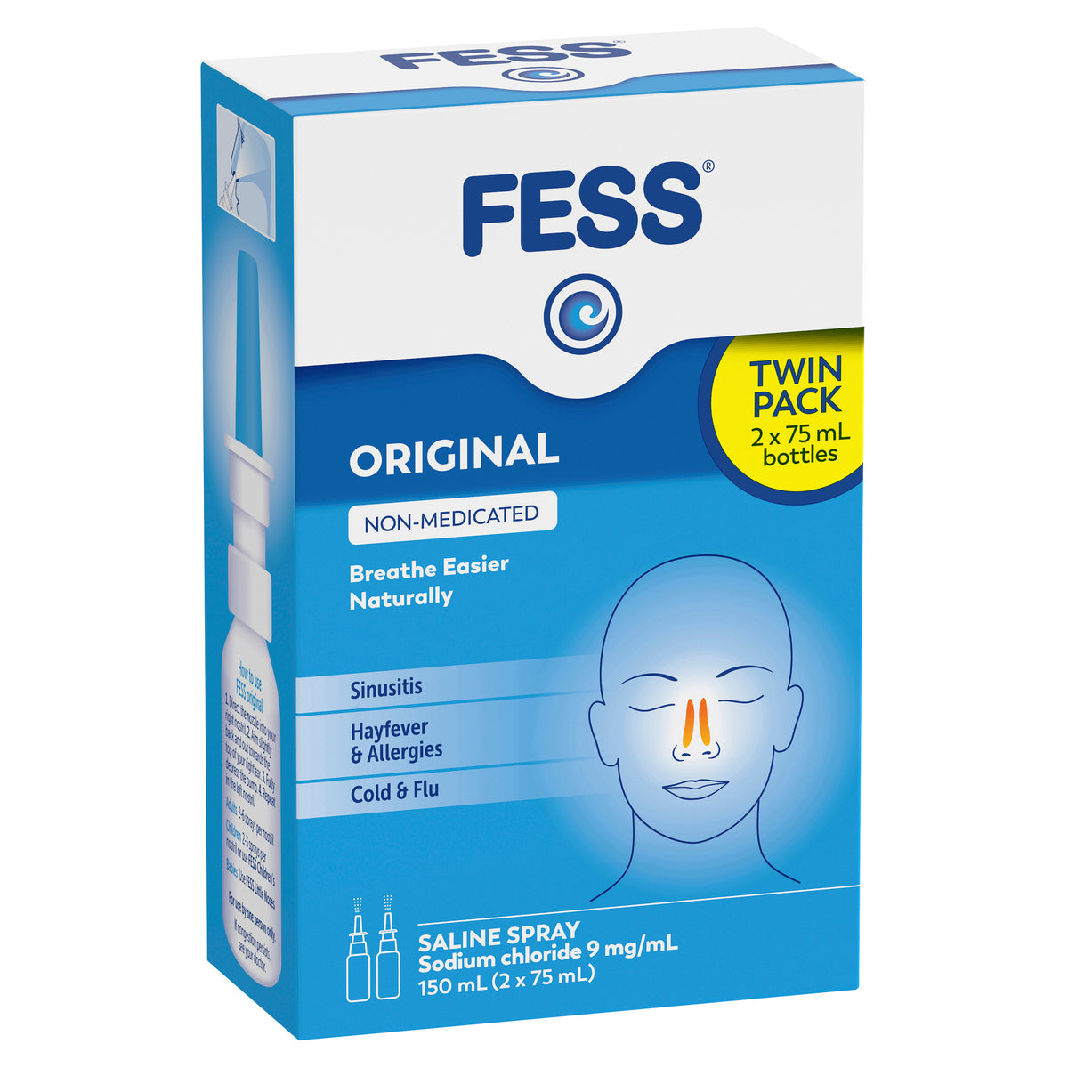 Fess Nasal Spray Twin Pack 150ml 2 x 75mL