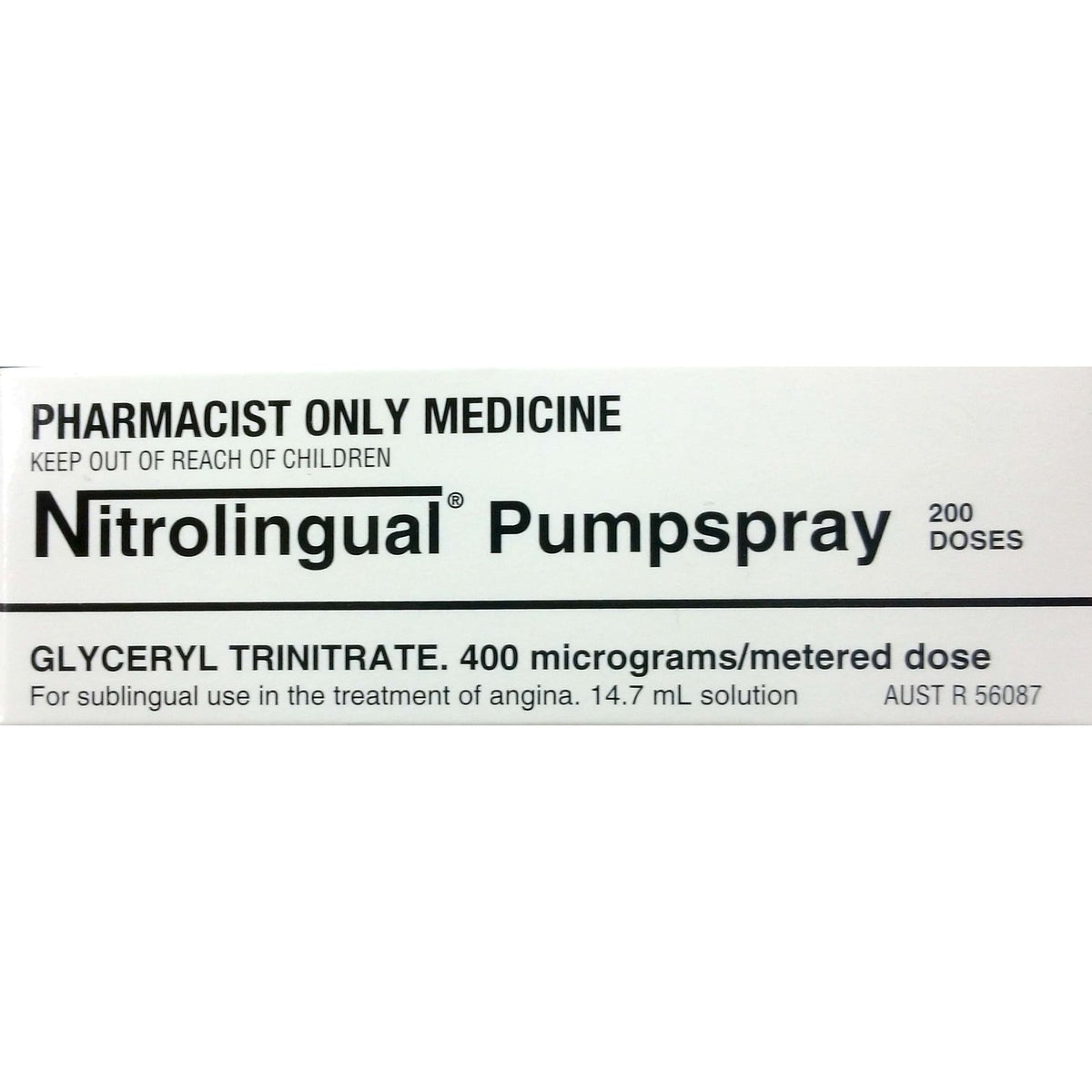 Nitrolingual Pumpspray 200 Doses Pharmacist Only Medicine