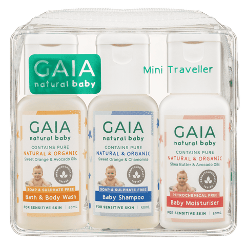 GAIA Natural Baby 3Pack Mini Traveller Kit 50ml