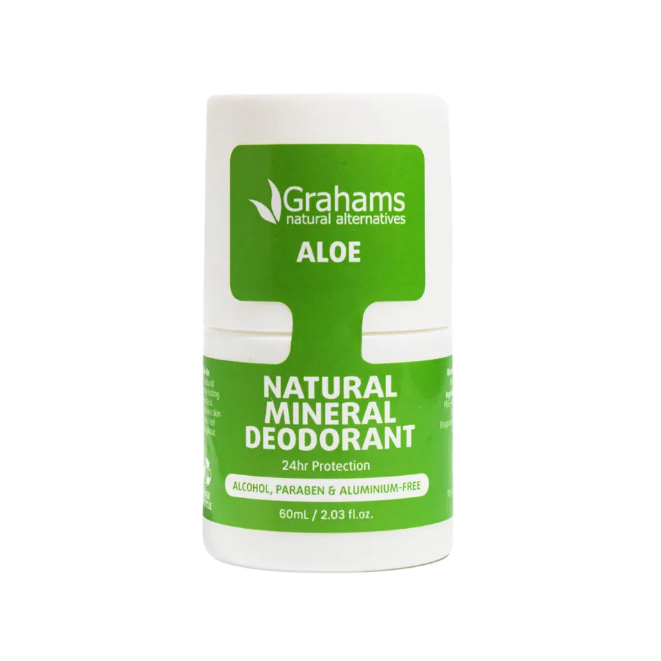 Grahams Natural Mineral Deodorant Roll-On Aloe 65ml