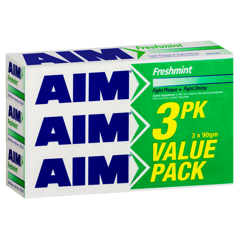 Aim Freshmint Toothpaste 90g (Pack of 3)