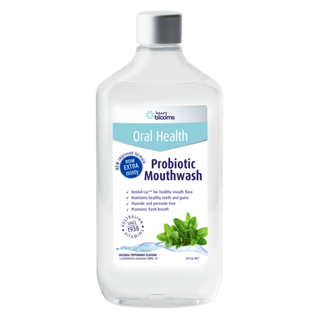 Henry Blooms Oral Health Probiotic Mouthwash Dry Mouth Relief Mint 375ml