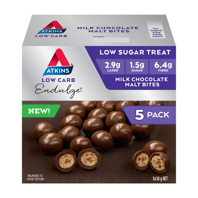 Atkins Milk Chocolate Malt Bites 5 Pack