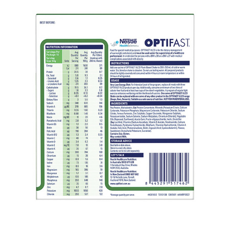 Optifast VLCD Plant-based Vanilla 10x54g