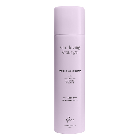 GEM Skin-Loving Shaving Gel - Vanilla Macadamia 195g