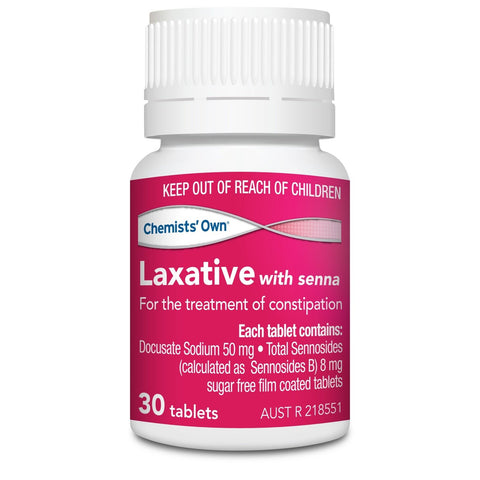 Chemists’ Own Laxative with Senna 30 Tablets Generic of COLOXY WITH SENNA