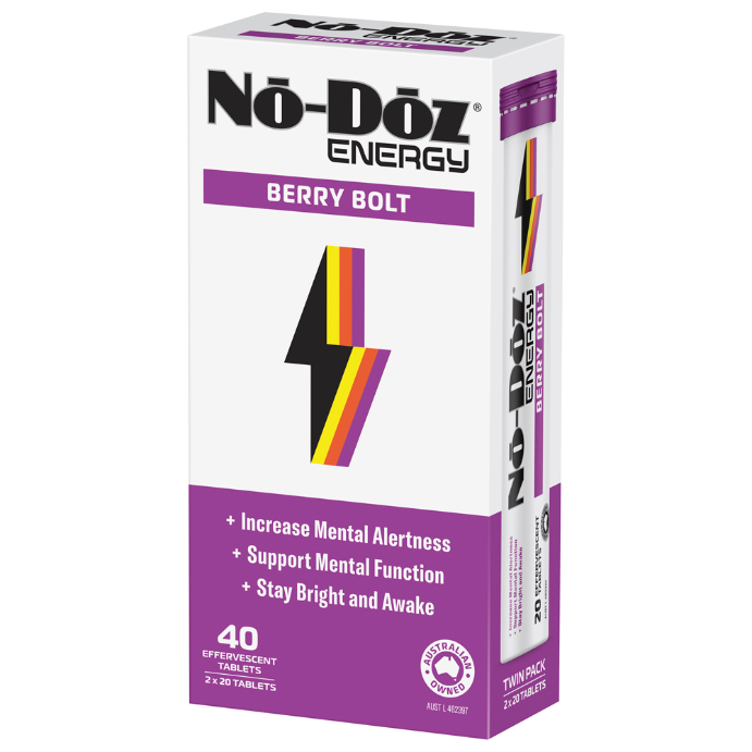Nodoz Energy Berry Bolt Eff 40tab