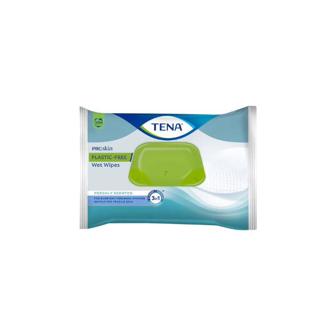Tena Plastic Free Wet Wipes 48 Pack