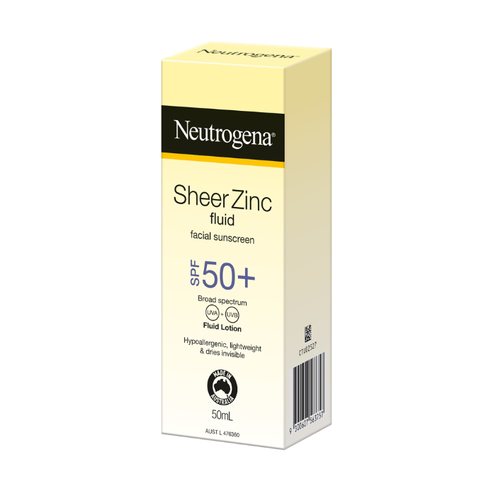 Neutrogena Sheer Zinc Fluid SPF50+ 50ml