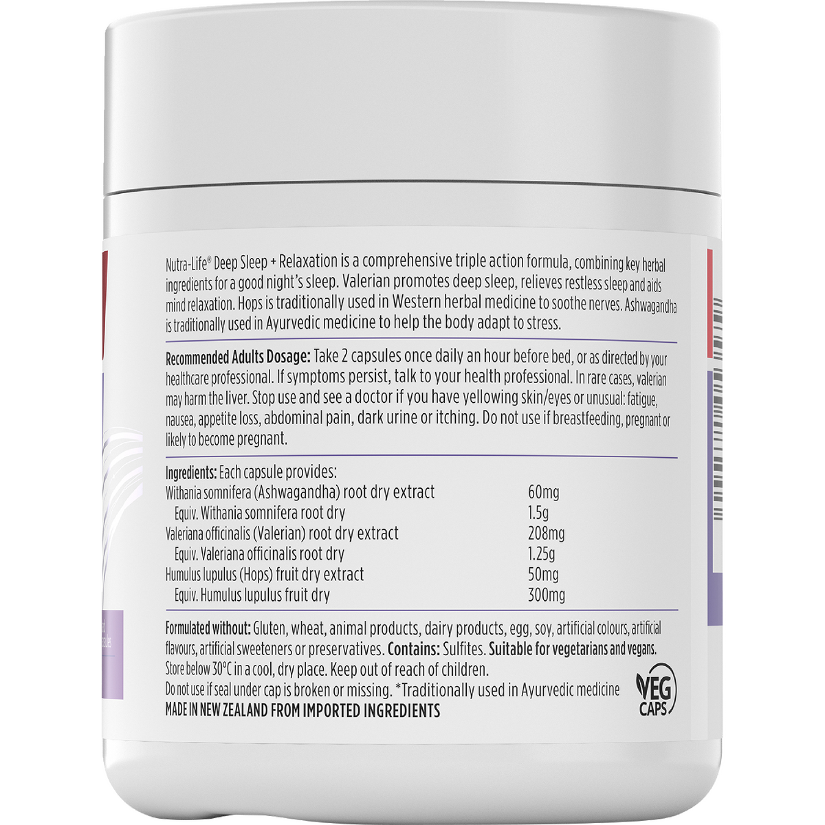 Nutra-Life Deep Sleep + Relaxation 60 caps