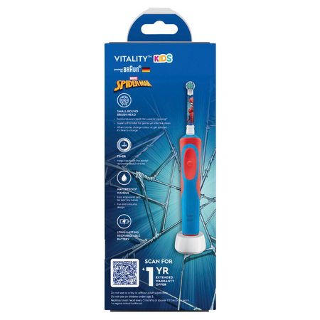 Oral-B Vitality Kids 3+ Years Marvel Spiderman Electric Toothbrush