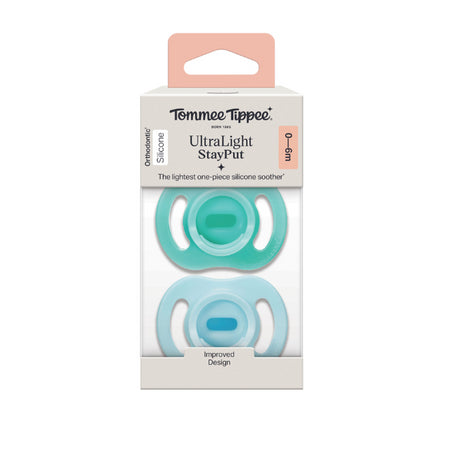Tt Ultralight Stayput Soother 0-6m 2pk