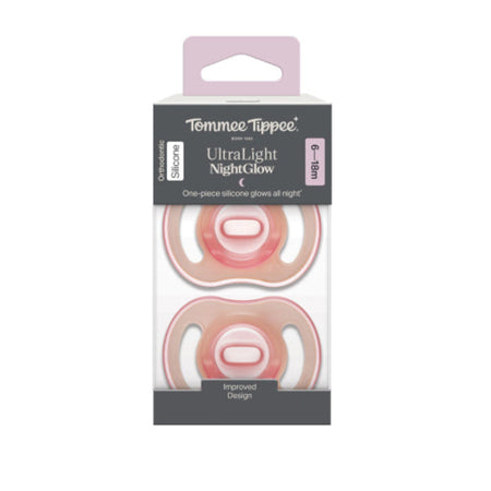 Tommee Tippee Ultralight Soother Night 6-18 Months 2 Pack