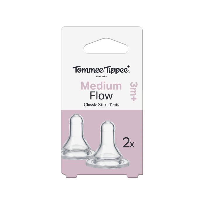 Tommee Tippee Classic Start Medium Flow Teats 2 Pack