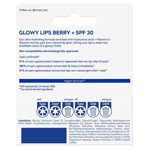 Nivea Lip Care Glowy Lips Berry 10ml