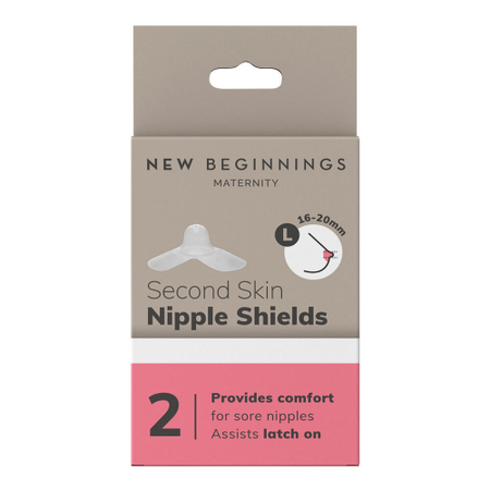 New Beginnings Nipple Shield Size L 2 Pack