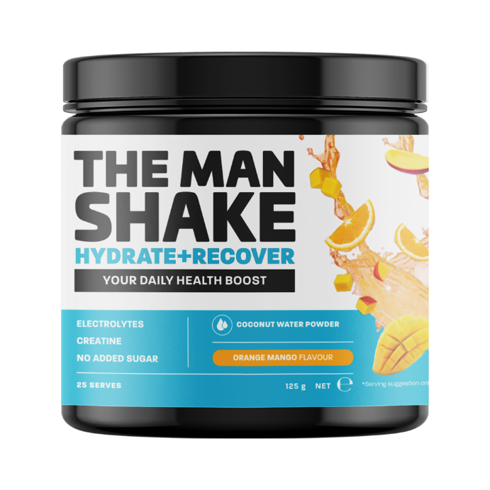 The Man Shake Hydrate + Recover Orange Mango Flavour 125g