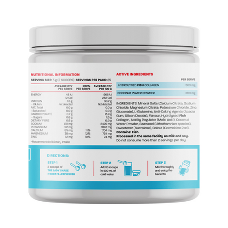 The Man Shake Hydrate + Replenish Watermelon Flavour 125g