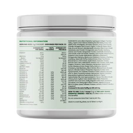 The Man Shake Essential Greens Tropical Greens Flavour 150g