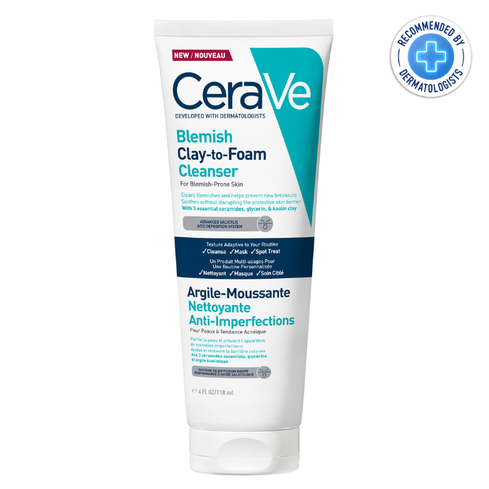 CeraVe Blemish Clay-to-Foam Cleanser 118mL
