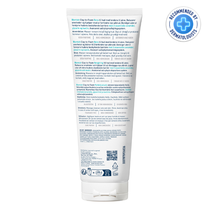 CeraVe Blemish Clay-to-Foam Cleanser 118mL