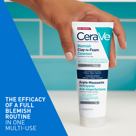 CeraVe Blemish Clay-to-Foam Cleanser 118mL