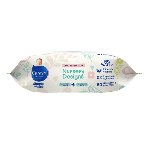 Curash Simply Water Limited Edition Nursery Design 80 Baby Wipes