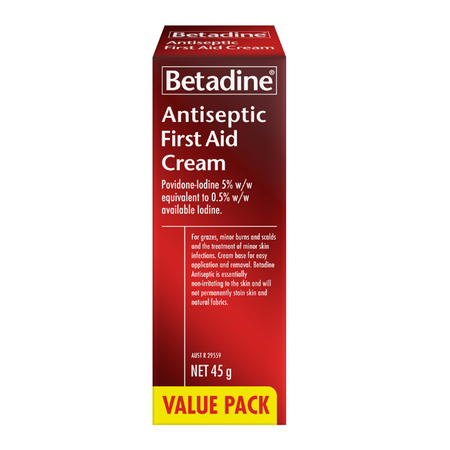 Betadine Antiseptic First Aid Cream Value Pack 45g