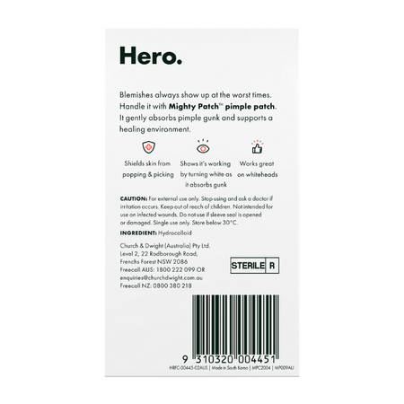 Hero Mighty Patch Duo Pimple Patches 12 Pack