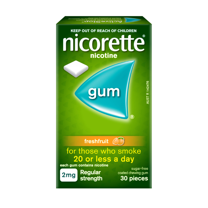 Nicorette Gum Freshfruit 2mg 30pk
