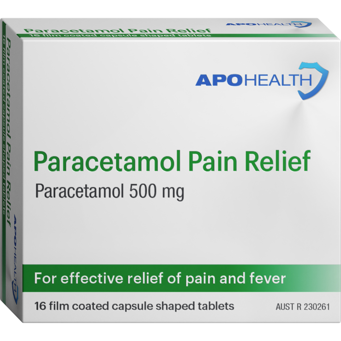 Apo Health Paracetamol 500mg Caplet 16 Pack